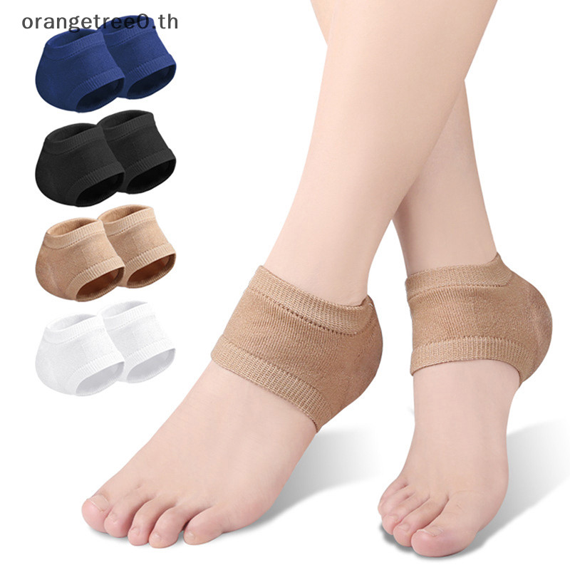 หรือเจลซิลิโคน Heel Protector Sleeve Heel Pads Heel Cups Plantar Fasciitis สนับสนุน Feet Care Skin Repair Cushion ถุงเท ้ าครึ ่ งหลา oe