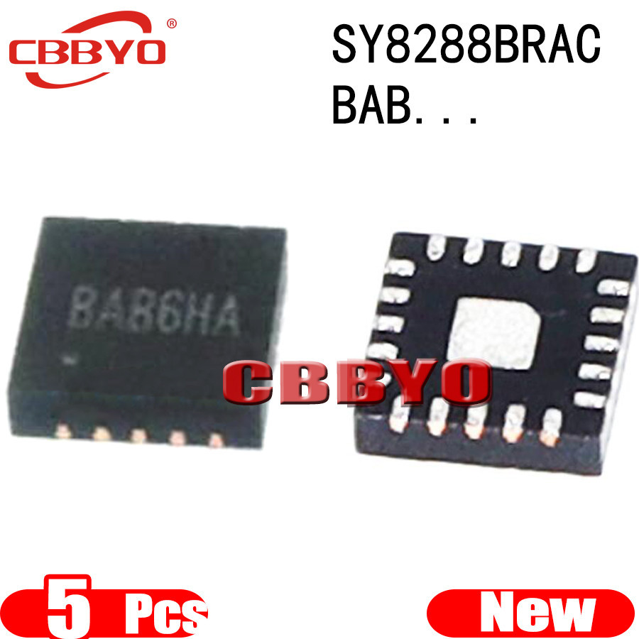 วงจรรวม SY8288BRAC SY8288B SY8288 BAB5ZA BAB5ZD BAB 5 ชิ้น Qfn-20
