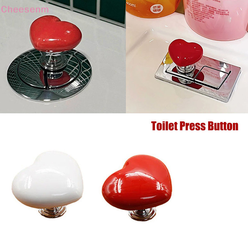 Cheenm ห้องน้ํากดปุ่มรูปหัวใจกด Push Switch เล็บเครื่องมือห้องอาบน้ําตกแต่งน้ํากด Flush ปุ่ม TH