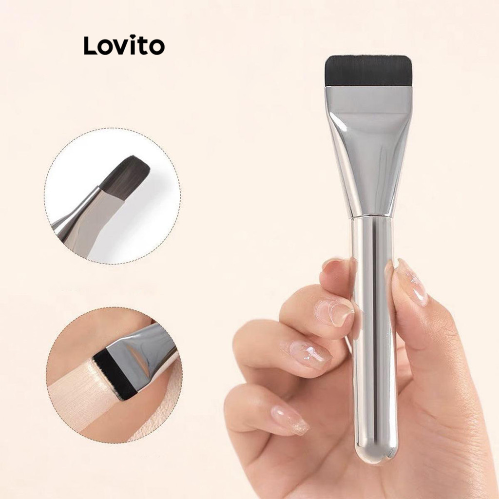 Lovito แปรงแต่งหน้า เกลี่ยง่าย เป็นมิตรกับผิว สีเรียบ สไตล์ลำลอง สำหรับผู้หญิง LFA26033