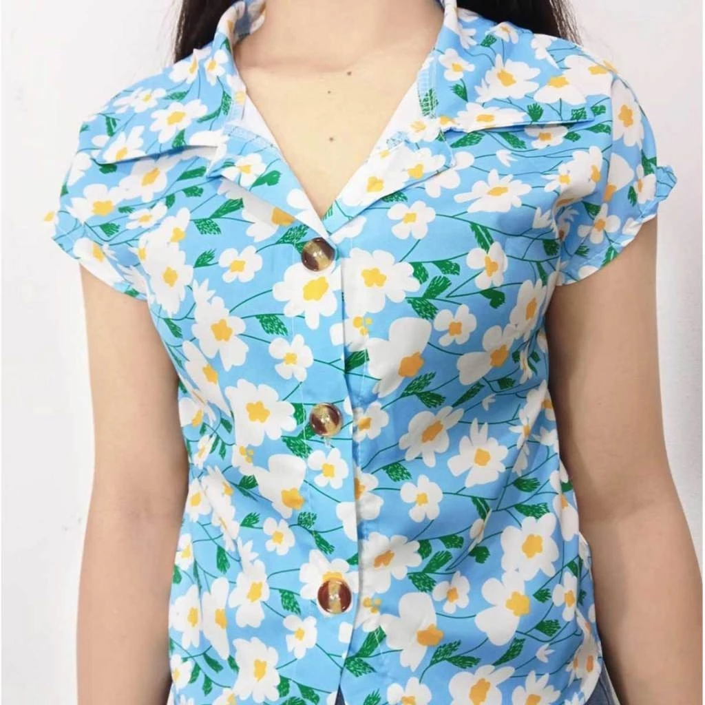 EKool เสื้อแขนสั้นลายดอกไม้ ผู้หญิง thumbnail 9