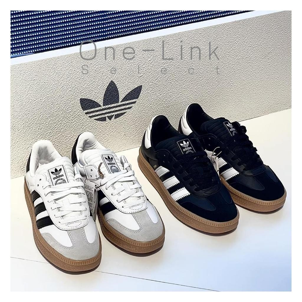 One-link AD Samba XLG รองเท้าผ้าใบ Low-Top รองเท้าลําลองผู้ชายผู้หญิงรองเท้าสีดํา IE1379 สีขาว IE137