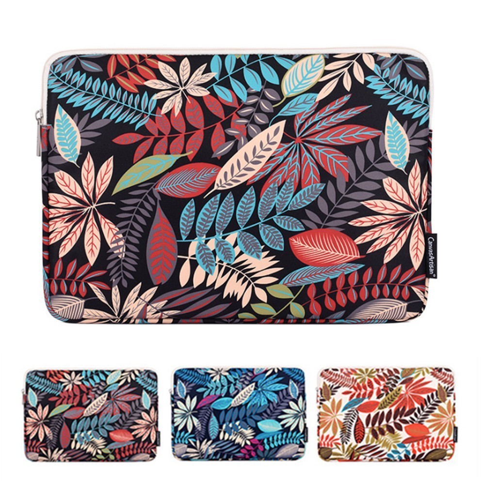 CanvasArtisan Colorful Leaves Laptop Sleeve Bag Waterproof Cover for Tablet Surface Case for Matebook Air Pro Acer Dell