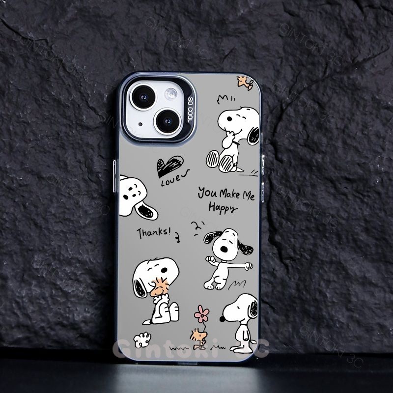Samsung Galaxy S24 Ultra S23 Plus S22 S21 FE S20 Note 20 Casing Translucent Matte Hard Phone Case Snoopy Plastic Cover Cute