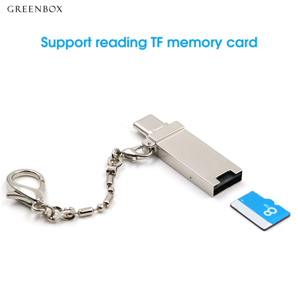 [GB]เครื่องอ่านการ์ด TF 2 in 1 USB 2.0 Type-C/Micro USB OTG เครื่องอ่านการ์ดหน่วยความจําสําหรับโทรศัพท์
