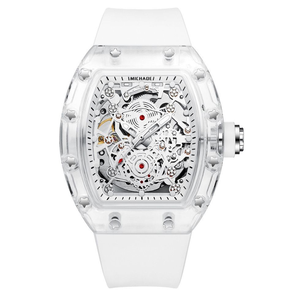 [คลังสินค้าพร้อมสินค้าชั้นนํา] [2021] Bugatti Transparent Richard Hollow Automatic Mechanical Watch 