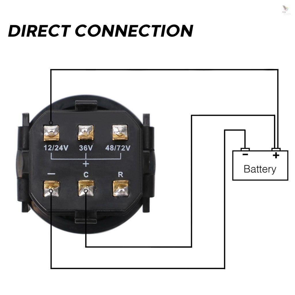 Tfreth Digital Lcd Hour Meter พร ้ อมไฟแสดงสถานะแบตเตอรี ่ led Gauge 12V 24V 36V 48V 72V