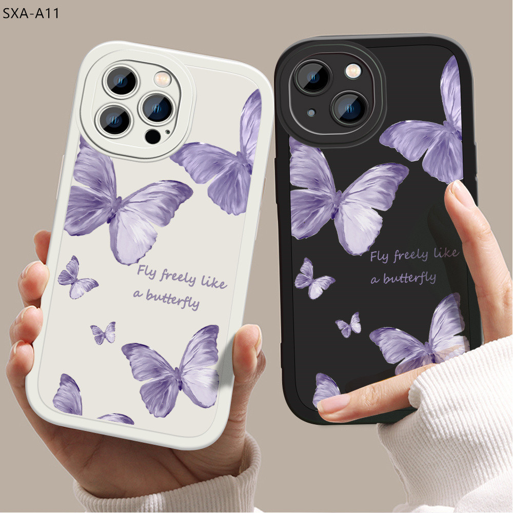 Samsung Galaxy A11 A12 A13 A23 A32 A51 A71 A52 A52S A03S A04 A50 A50S A30S A53 M11 M12 4G 5G สำหรับ butterfly เคส