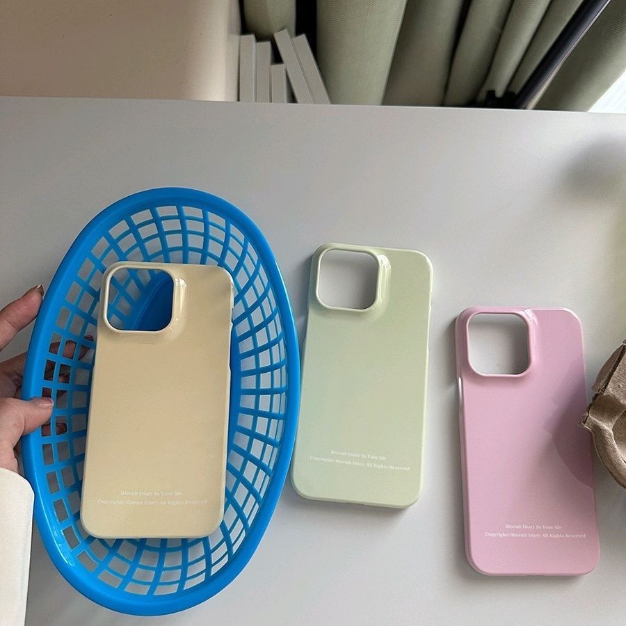 Simple High-End Feelingเคสโทรศัพท์สีทึบเหมาะสําหรับiPhone15 14 13 11 12Promax 11Promax 12Pro 14plus 15Promax XS XR X GBQH