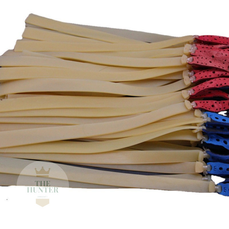 ยางแบนสินค้าพร้อมส่งในไทย ขนาด 2.0 มม.​ (หนา)​ ยางชุด ยางสำเร็จ รหัส ย-504 สำหรับยิงหนังสติ๊กจีน  สีนมข้น