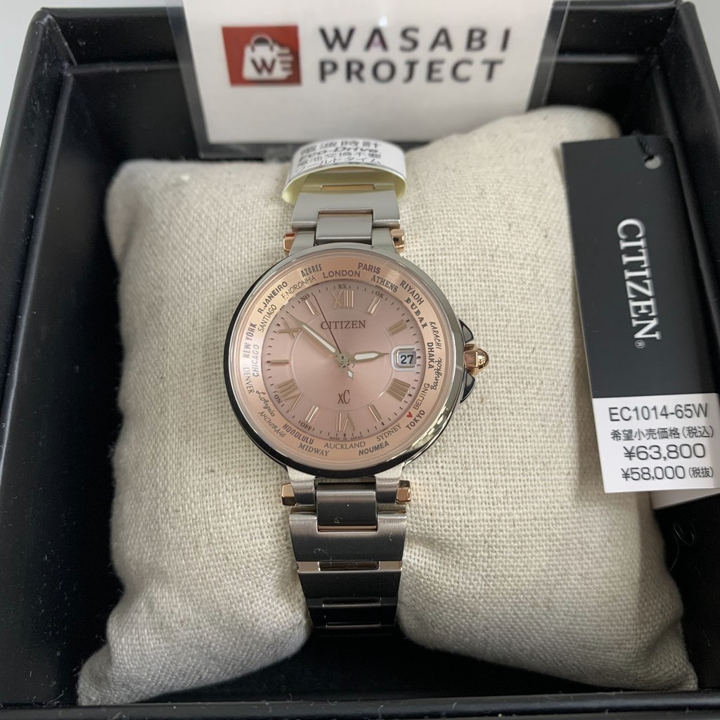 [Authentic★Direct from Japan] CITIZEN EC1014-65W Unused xC Eco Drive Sapphire glass Pink SS Women Wrist watch นาฬิกาข้อมือ