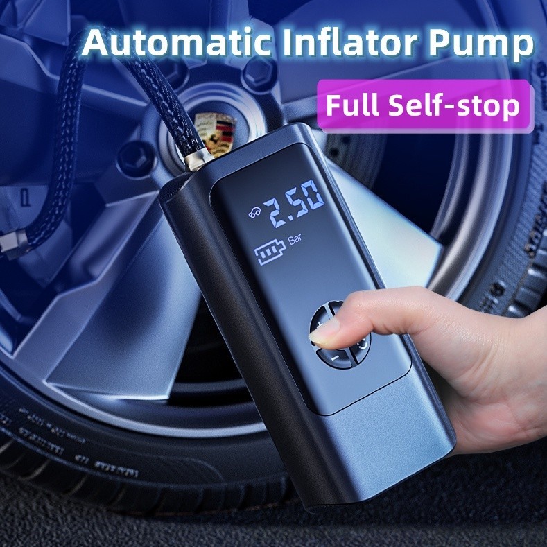 Portable Wireless Car Tyre Inflator Pump 150PSI 12V Digital Electric Ball Motorcycle Bicycle Tire Air Pump with LED Lamp