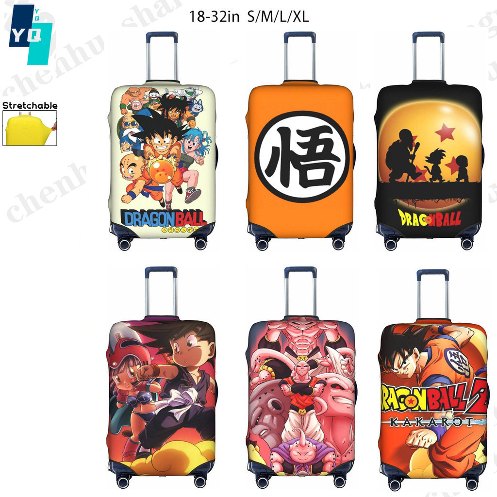Dragon Ball กระเป๋าเดินทาง Spandex กระเป๋าเดินทางแบบยืดหยุ่น Protector ป้องกันฝุ่นกันน้ําส่วนบุคคลอะนิเมะ