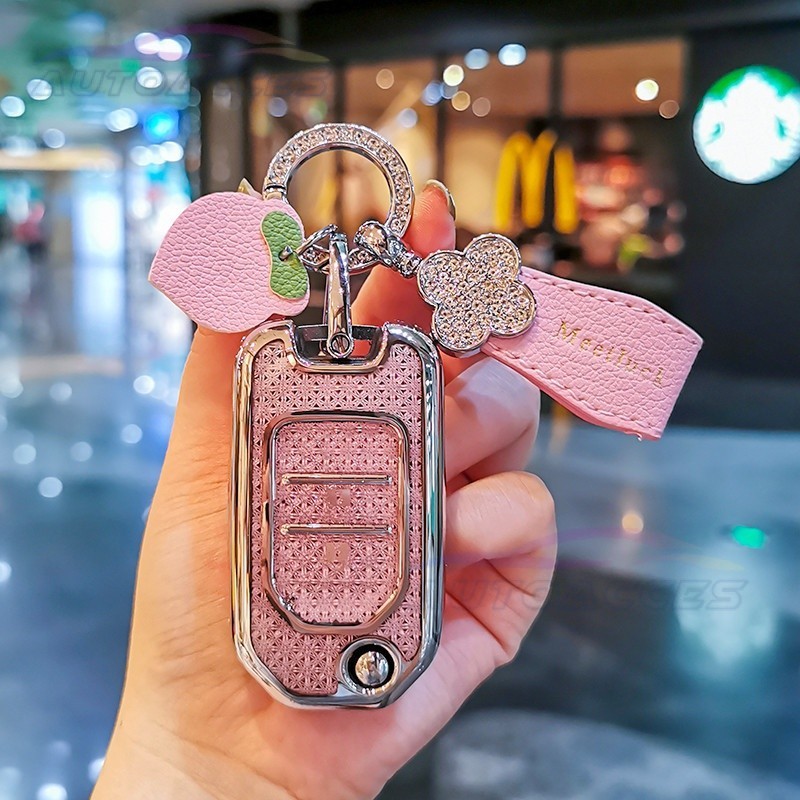 Twinkling TPU กรณีสําหรับ Honda Civic Accord Vezel Xrv Breeze Crv Crider หยกแจ๊สรถ Remote Key กล่องป้องกัน Key ผู้ถือพวงกุญแจอุปกรณ์เสริม ราคา ถูกที่สุด ดีลบีเคเค แกลเลอรีภาพที่ 8