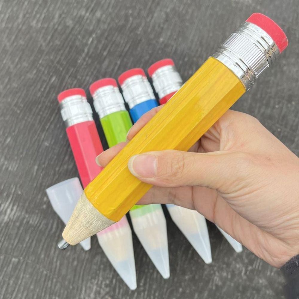 JUSTO ดินสอใหญ่, ไม้ 18/35 ซม. ดินสอยักษ์, แฟชั่นพร้อมยางลบ Performance Prop ของเล่นแปลกใหม่ดินสอขนาดใหญ่จิตรกร - รูปที่ 3