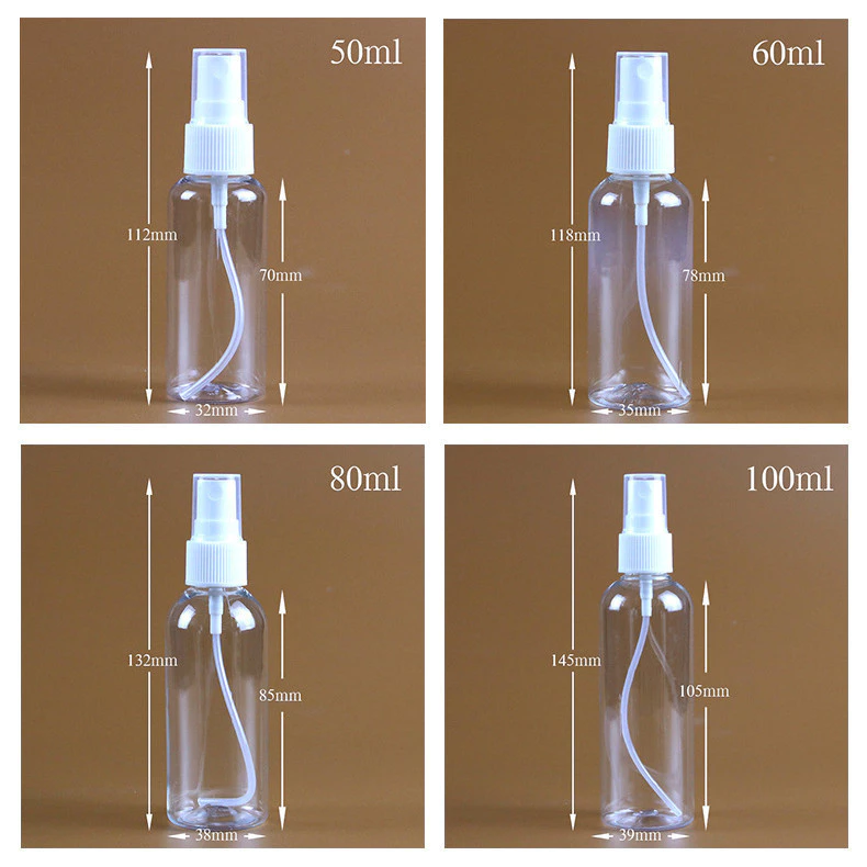 5 10 20 30 50 60 100 120 มล. ขวดสเปรย์โปร่งใสขวดสเปรย์ขนาดเล็กหม้อสเปรย์ขนาดเล็กขวดย่อย thumbnail 10