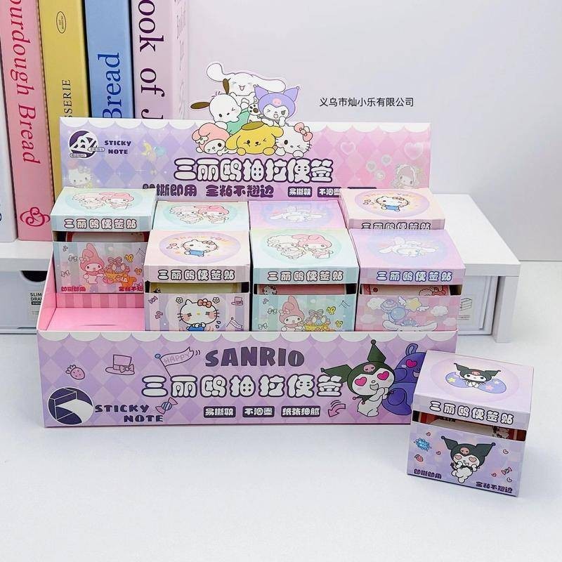 SANRIO 30sheep/กล่องการ์ตูนsanrio Pull-out Roll Memo Pad Creative Simplicity Study Sticky Note DIYตกแต่งสมุดภาพสติกเกอร์Cinnamon Pochacco kuromi Mymelodyของขวัญวันเด็ก