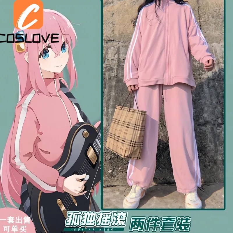 21h Bocchi the rock! ชุดคอสเพลย์ Gotō Hitori แบบหนา และบาง แฟชั่นฤดูใบไม้ผลิ และฤดูร้อน สําหรับปาร์ต