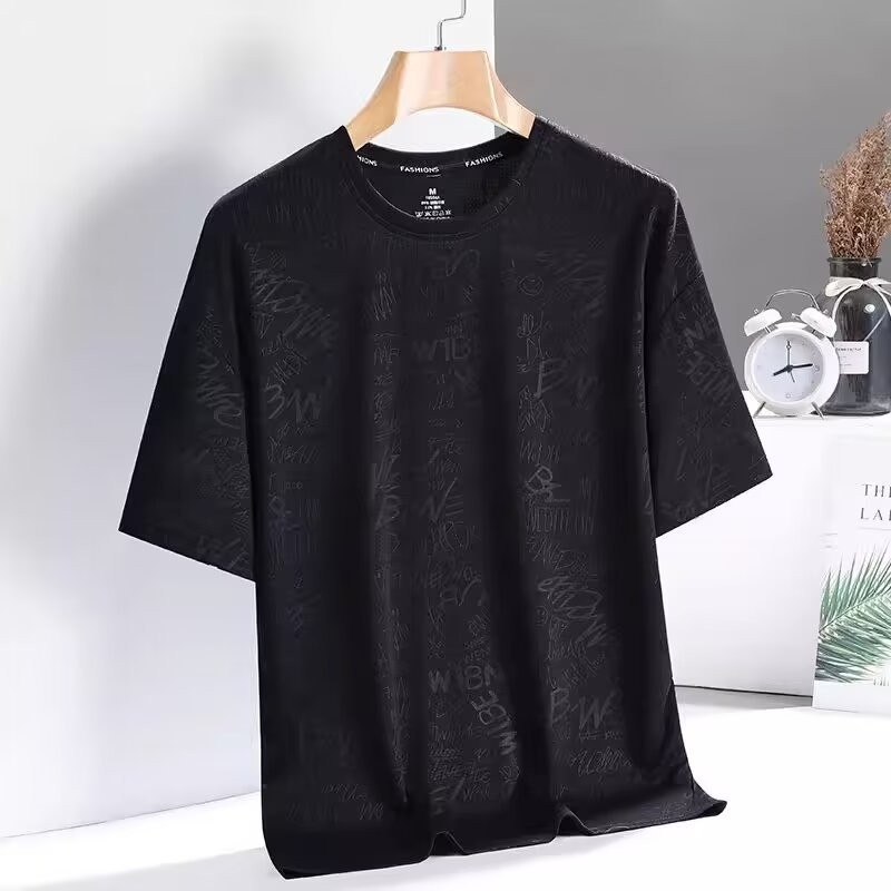 TS MEN เสื้อคอกลมแขนสั้น เสื้อผู้ชาย คุณภาพสูง สวมใส่สบาย ไม่ร้อน รุ่นT89