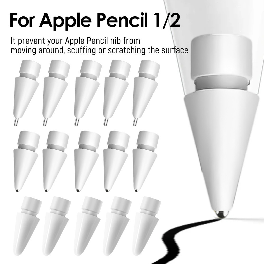 4 ชิ้นชุดสําหรับ Apple Pencil Nibs - ดินสอแท็บเล็ต Nib - ยางนุ่ม Revamp Nib - เปลี่ยนเคล็ดลับปากกาสัมผัส - ปลายสไตลัส - ใช้ได้กับ Apple Pencil