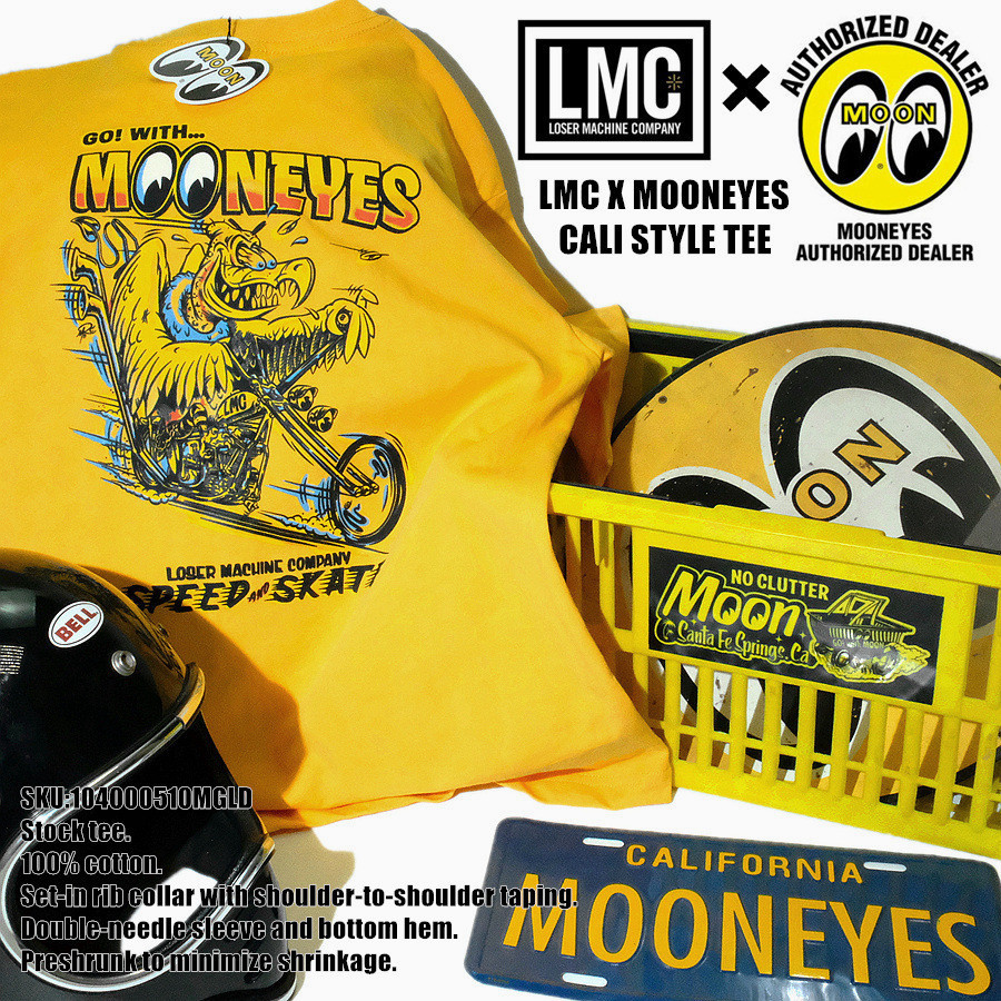 ((คลังสินค้าพร้อม 100%) MOONEYES American Old Brand Retro Mouse Fink Carrie Style Short Sleeve TEE