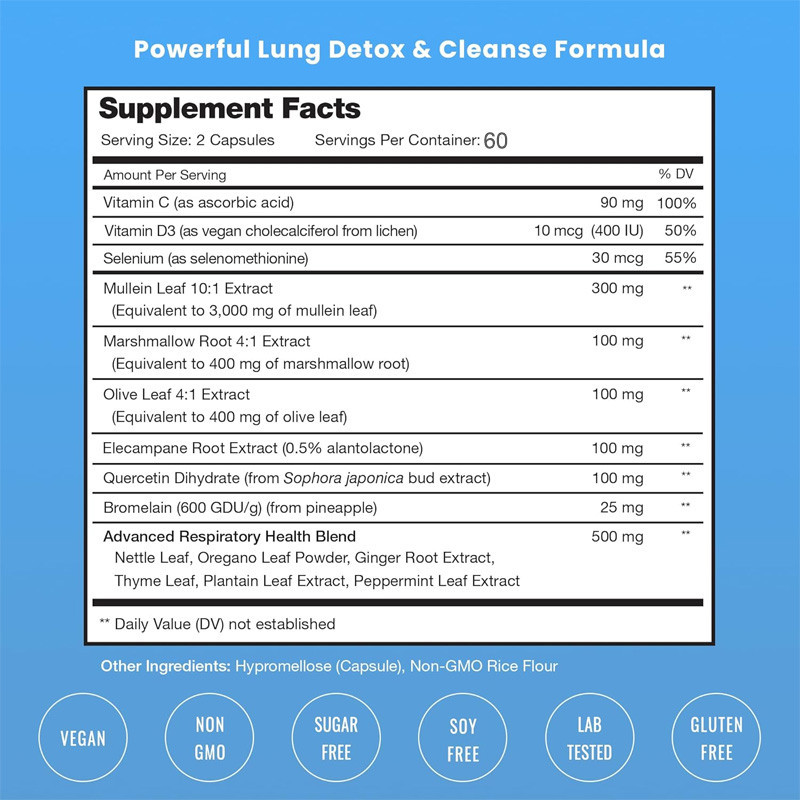 Lung Cleansing Biotin 15-in-1 Mullein Leaf รูปที่ 2