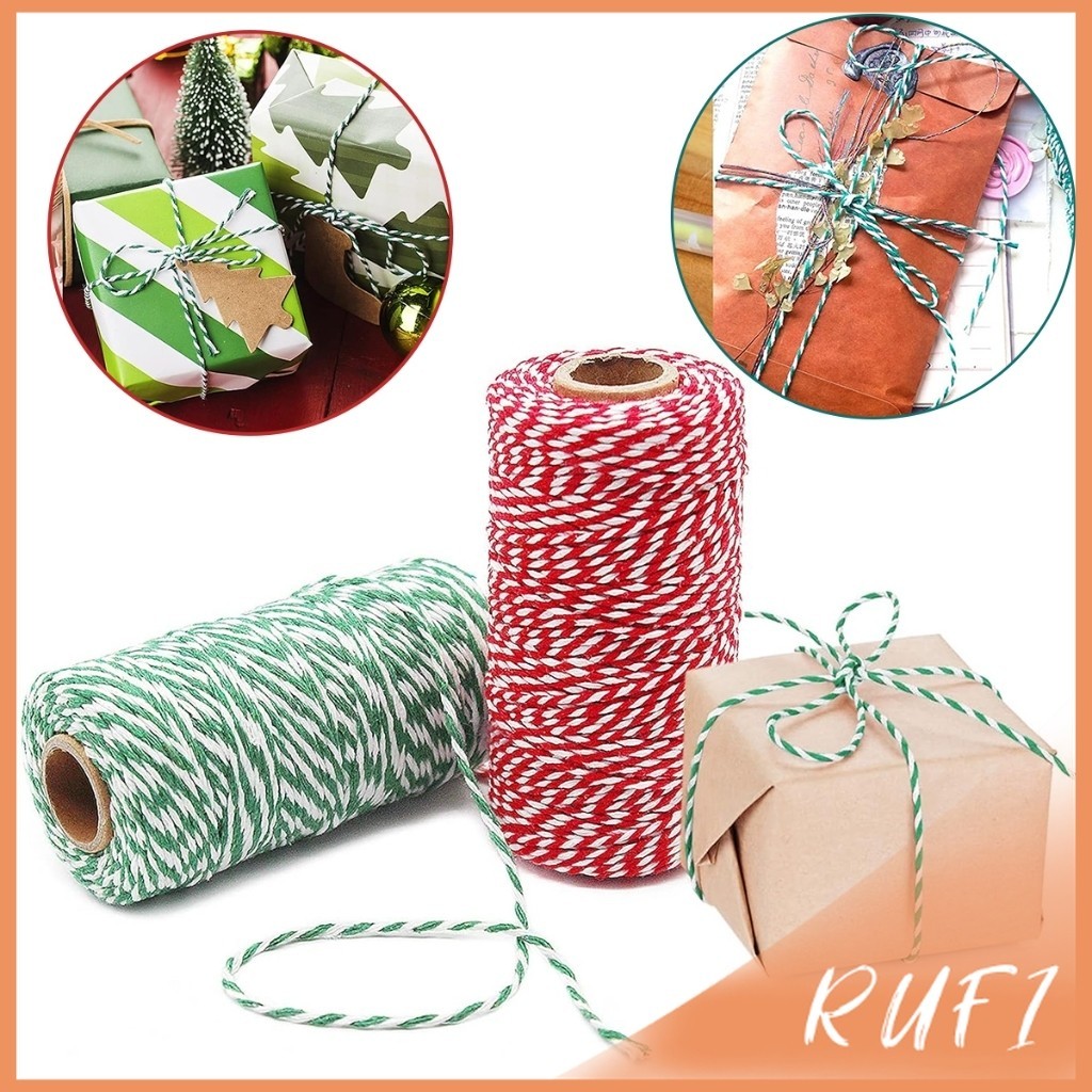 RUFI เชือกเกลียวสองสี ยาว 100 เมตร สำหรับงาน DIY บรรจุภัณฑ์ของขวัญ งานฝีมือ Cotton Twine ราคา ถูกที่สุด ดีลบีเคเค แกลเลอรีภาพที่ 7