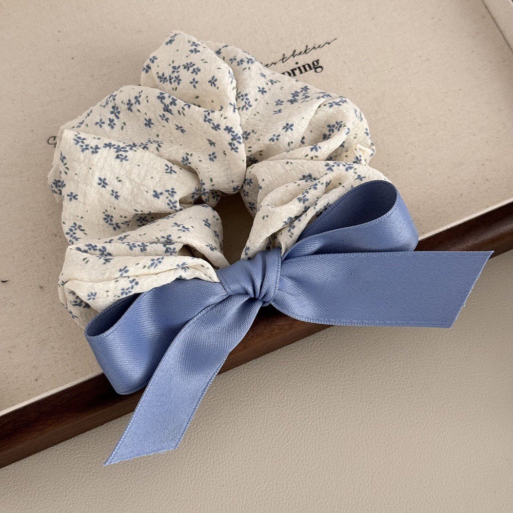 Jojo COCO สีฟ ้ าดอกไม ้ ขนาดใหญ ่ ลําไส ้ ผม Tie สําหรับผู ้ หญิงเกาหลี Gentle Ball อุปกรณ ์ เสริมผม