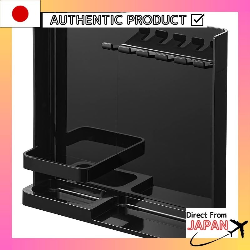 Yamazaki Mesh Toothbrush & Tube Stand Black W22.2×D6×H21.2cm Tower Holder Toothpaste Bulk Storage Wh