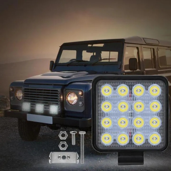 เเพค 2ชิ้น สว่างตาเเตก!ไฟสปอร์ตไลท์รถยนต์ไฟหน้ารถไฟท้าย12V-24Vเเสงขาว แบบกลม LED SPOT BEAM US 42WQ-48W ราคา ถูกที่สุด ดีลบีเคเค แกลเลอรีภาพที่ 9