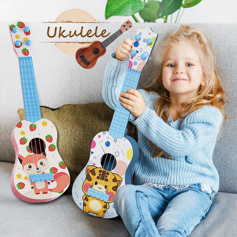 พร้อมแล้ว🎸Ukulele กีต้าร์เด็ก กีต้าร์ของเล่น ดีดได้จริง เสียงดีราคาประหยัด มีให้เลือกหลายรูปแบบ
