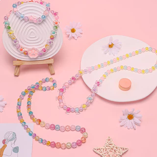 ลูกปัดทำด้วยมือ DIY ชุดร้อยลูกปัด 350Pcs ลูกปัดเรืองแสง สําหรับทําเครื่องประดับ สร้อยคอ diy ชุดลูกปัด ร้อยลูกปัด