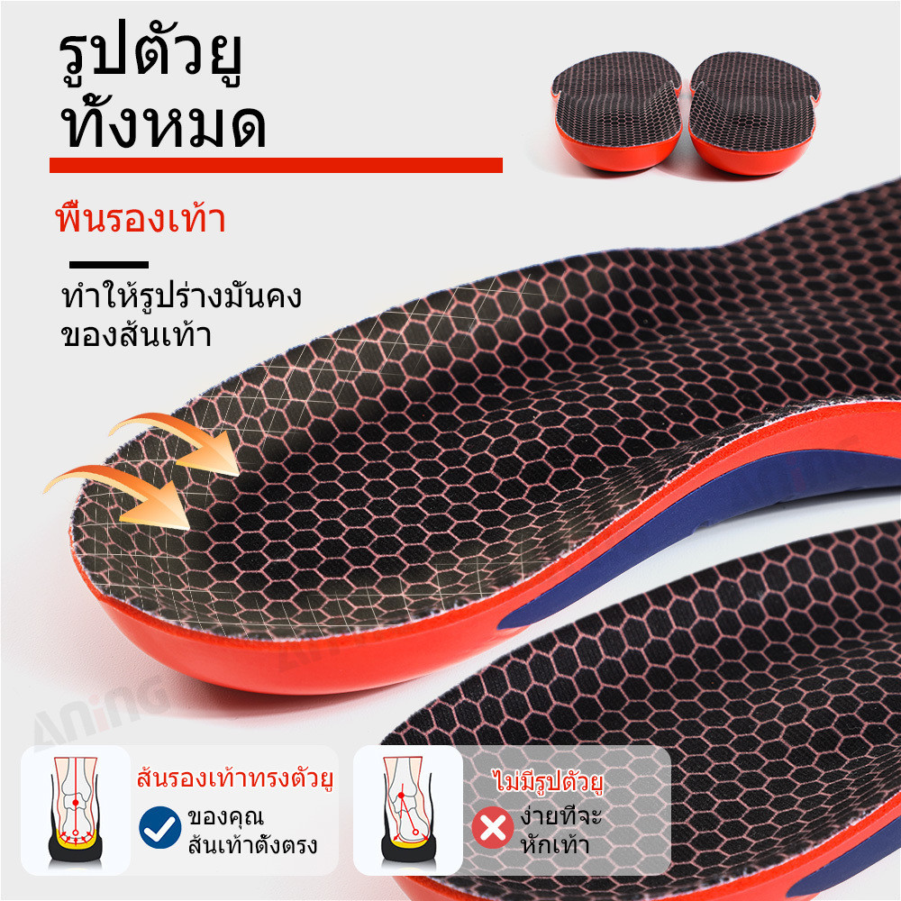 Poron แผ่นรองฝ่าเท้าแบบแบนดูดซับแรงกระแทกบรรเทาอาการปวดส้นเท้ากันกระแทกสำหรับผู้ชายและผู้หญิง 1 คู่