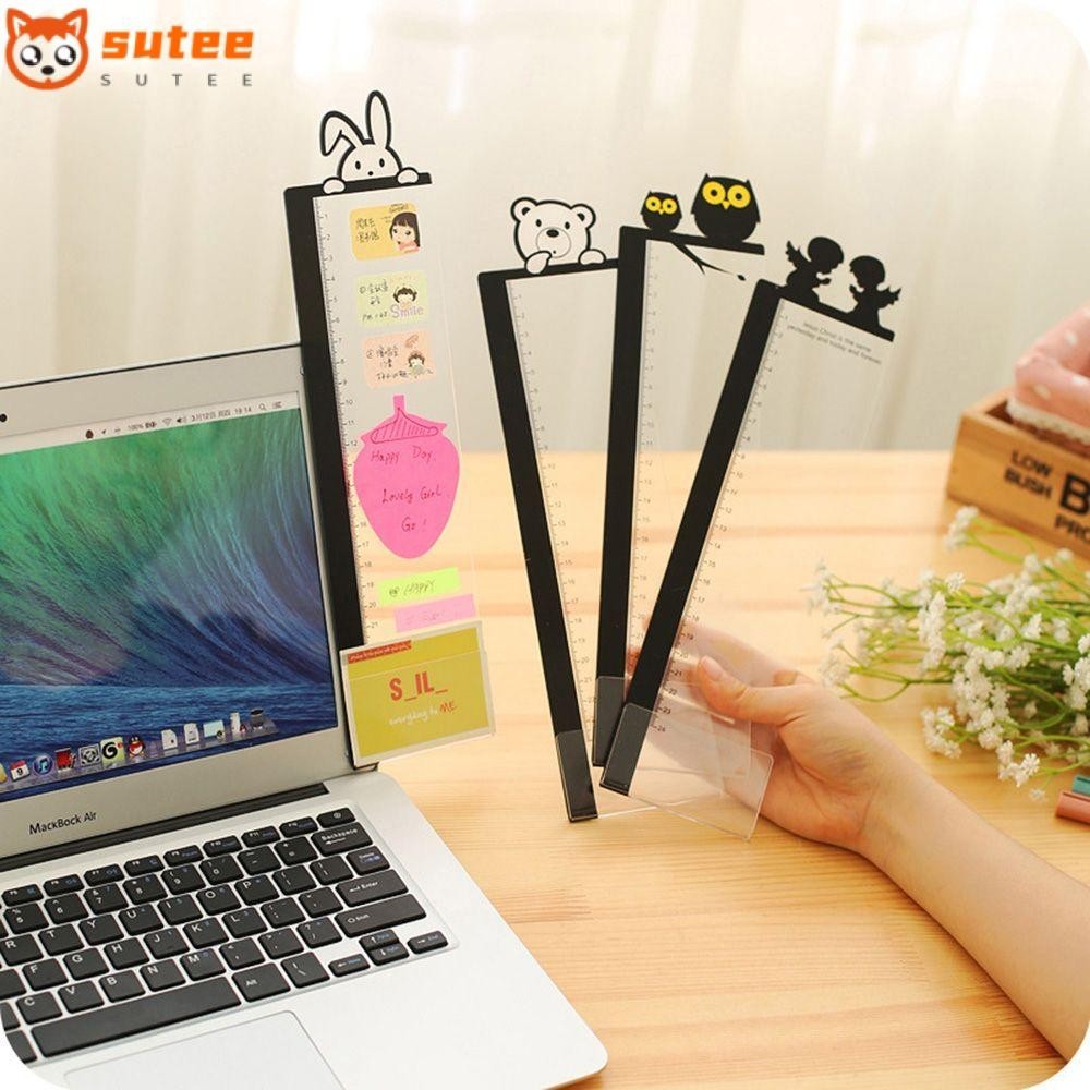 Sutee Message Memo Board อะคริลิคคอมพิวเตอร์แผงด้านข้าง PC Screen เครื่องเขียน Remind Memo Pad