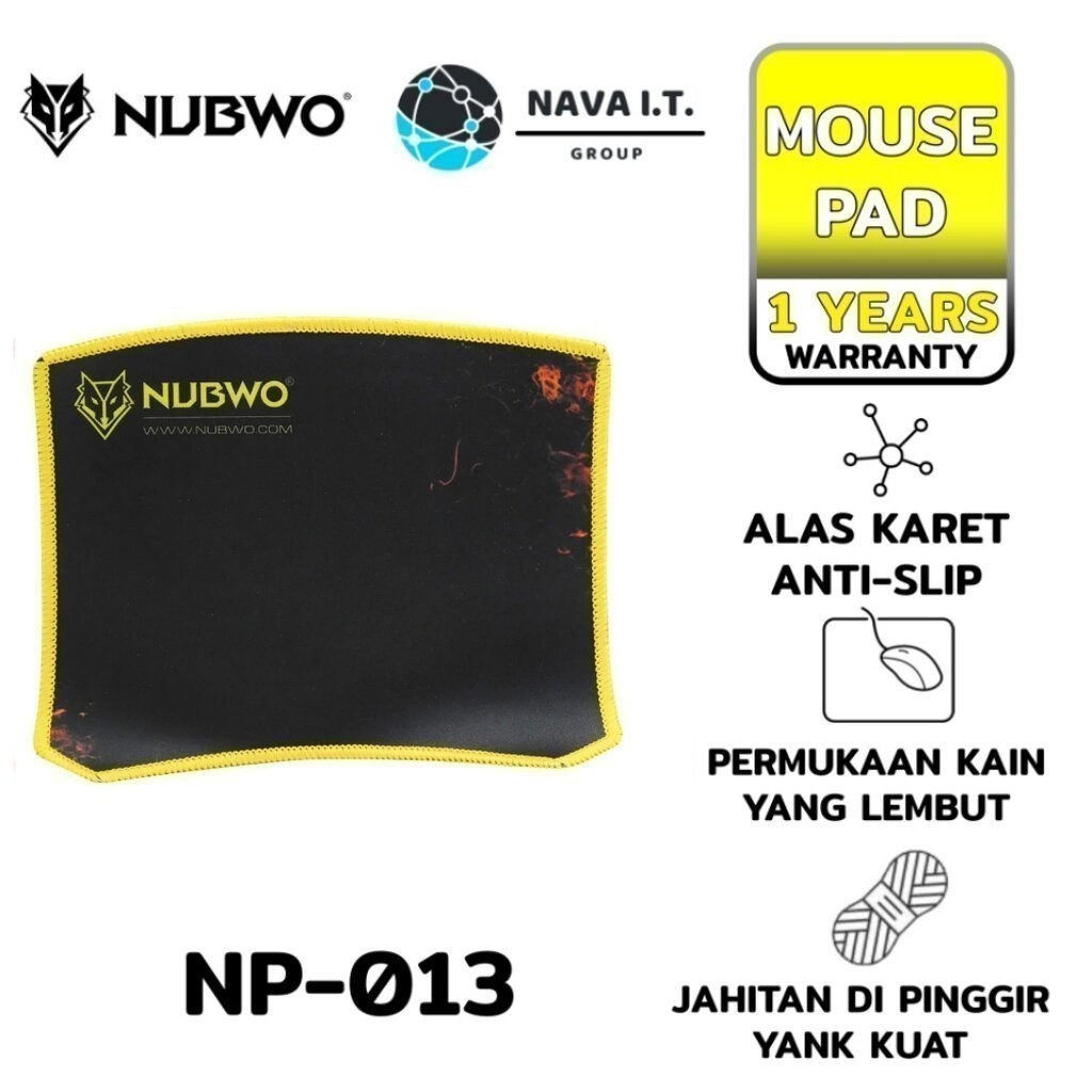 มีส่งด่วน NUBWO MOUSE PAD NP-013 YELLOW รับประกัน 1ปี