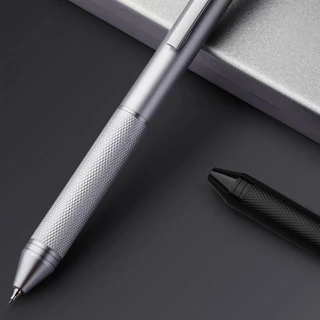 COMWANYW Gravity Sensing ปากกา,โลหะกดประเภท Multi-Function ปากกา, Creative 3 สีหมึก 4 in 1 Neutral ปากกาของขวัญนักเรียน