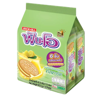 ฟันโอคุกกี้แซนวิช Fun-O ยกแพ็ค 12ซอง ขนาด5บาท ช็อกโกแลต ชาเขียว นม