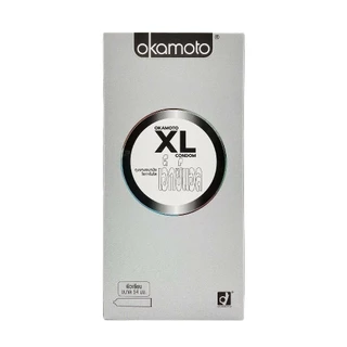 Okamoto XL ถุงยางอนามัย ไซส์ใหญ่ บางพิเศษ ขนาด 54 มม. ความหนา 0.06 มม. [กล่องใหญ่ 10ชิ้น/กล่อง]