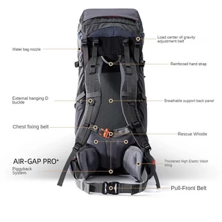 CAMEL 65L กลางแจ้งแสงปีนเขากระเป๋าเป้สะพายหลังเดินป่ามืออาชีพความจุขนาดใหญ่ไหล่
