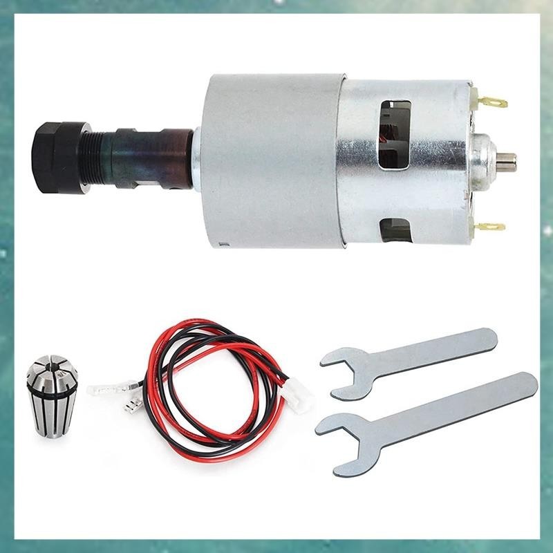 T Qli DC มอเตอร์ CNC 775 แกนมอเตอร์ 100W 12-24VDC 20000RMP + ER11 Collet สําหรับ DIY Mini CNC 3018 3