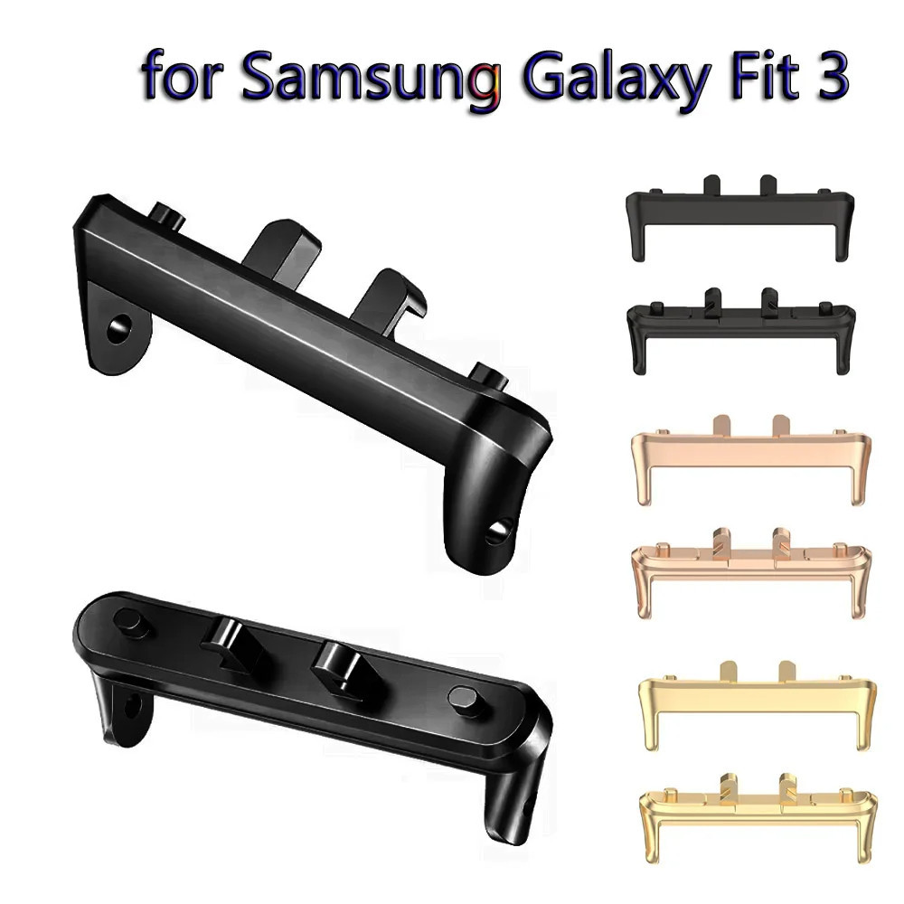 1 คู่อะแดปเตอร์สําหรับ Samsung Galaxy Fit 3 สายคล้องคอสร้อยข้อมือ 316L อุปกรณ์เสริมสแตนเลส Fit 3 18 มม.20 มม.กว้าง