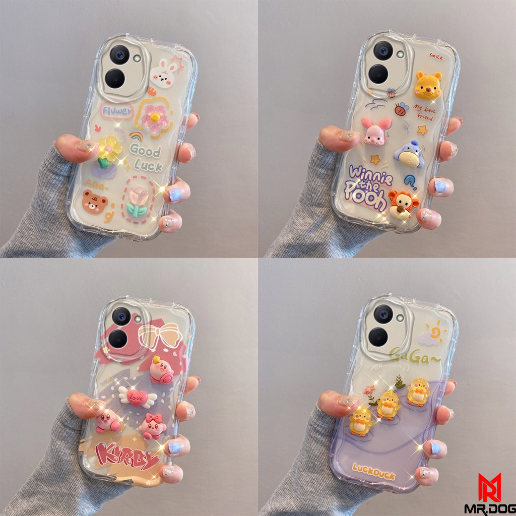 เคส VIVO Y28S 5G ตุ๊กตาสามมิติ สีใส การ์ตูน กรณีป้องกันโทรศัพท์มือถือ TY4
