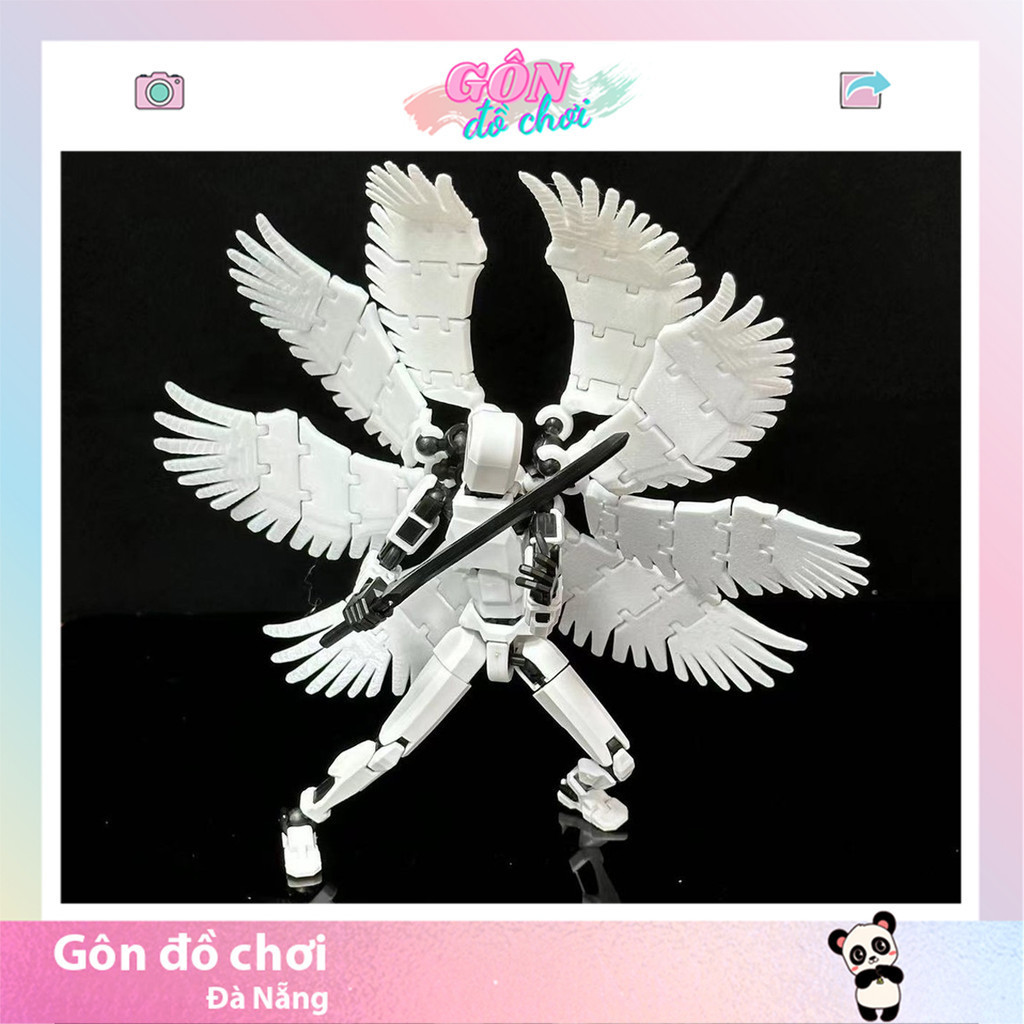 Dummy 13 รูป Winged Lucky หุ่นยนต์ 3D Lucky ตัวอักษร dummy13 พร้อมอุปกรณ์เสริมสําหรับเคลื่อนย้ายข้อต