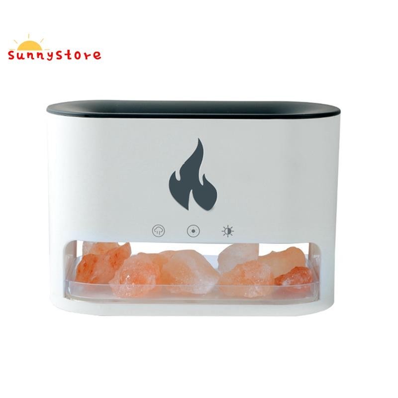 [sunnystore]Flame Lamp Aromatherapy Essential Oil Diffuser USB Electric Ultrasonic Cool Mist Aroma A