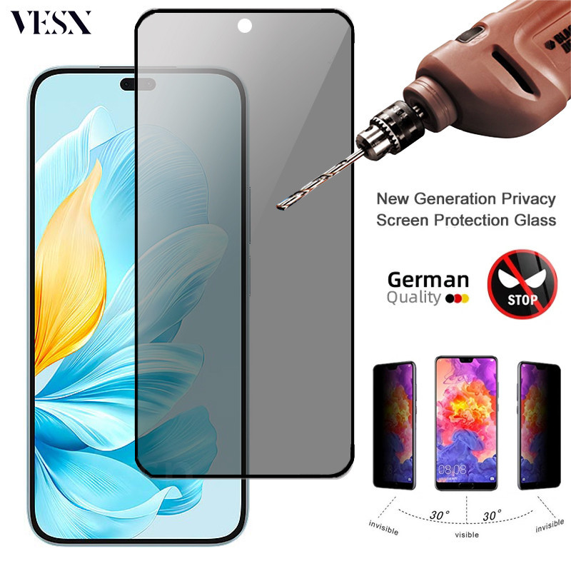 ฟิล์มกระจก ใช้สำหรับ กันเสือก ป้องกันคนมอง แบบเต็มจอ Huawei Honor 200 Lite 90 Smart X8b X7b X6b X5 X50i+ X50i Play 60 40 8T Plus 4G 5G 2024