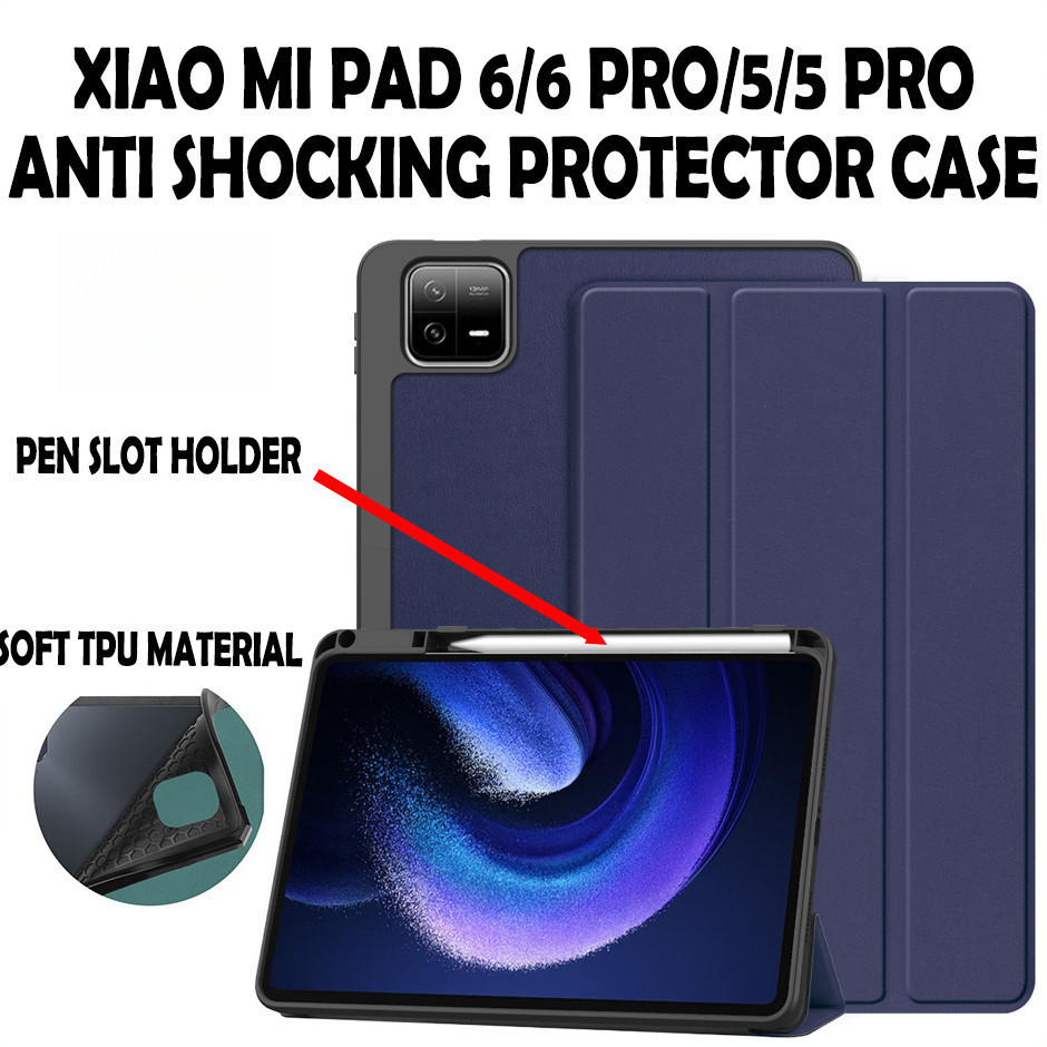 Xiaomi Mi Pad กรณีผู้ถือปากกา Soft TPU Mipad 6 pro Mipad 5 / Mipad 5Pro Mipad 6pro Mi Pad 6 ปากกาสล็