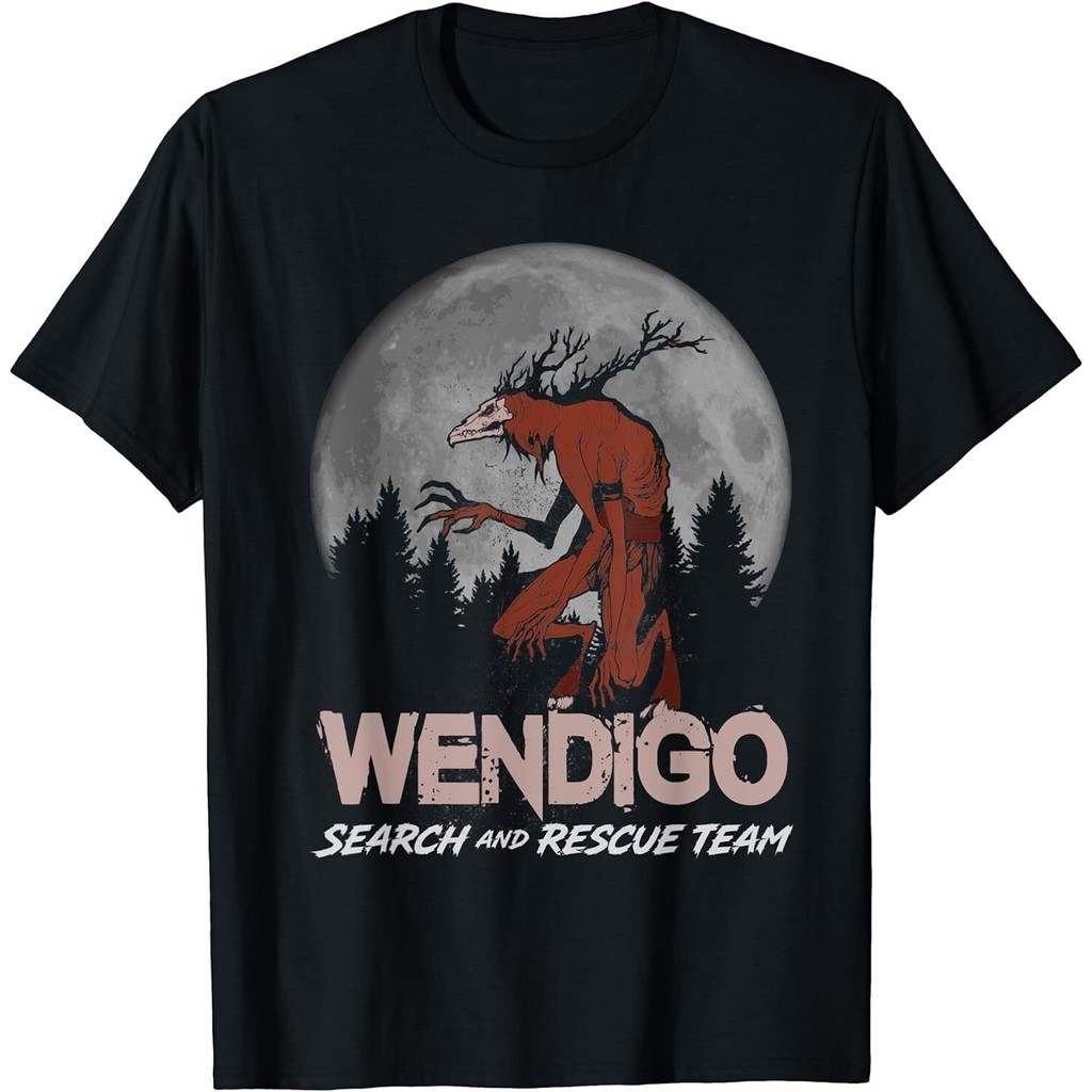 เสื้อยืด Wendigo Cryptid Skin Walker Folklore Cryptozoology ตลก