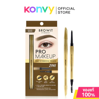 Browit Pro Makeup Flat Eyebrow Pencil 0.08g บราวอิท ดินสอเขียนคิ้วแบบหมุนออโต้.