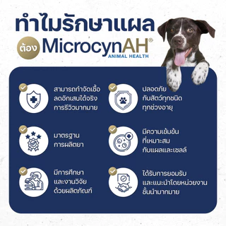 MicrocynAH ไมโครซิน สเปรย์พ่นแผล พ่นปาก สำหรับสัตว์ทุกชนิด ขนาด 120-500 ml
