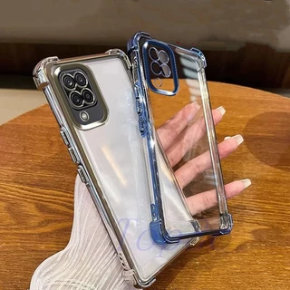 เคส Samsung A12 M12 เคสโทรศัพท์โปร่งใสป้องกันการตกสี่มุม SJDK